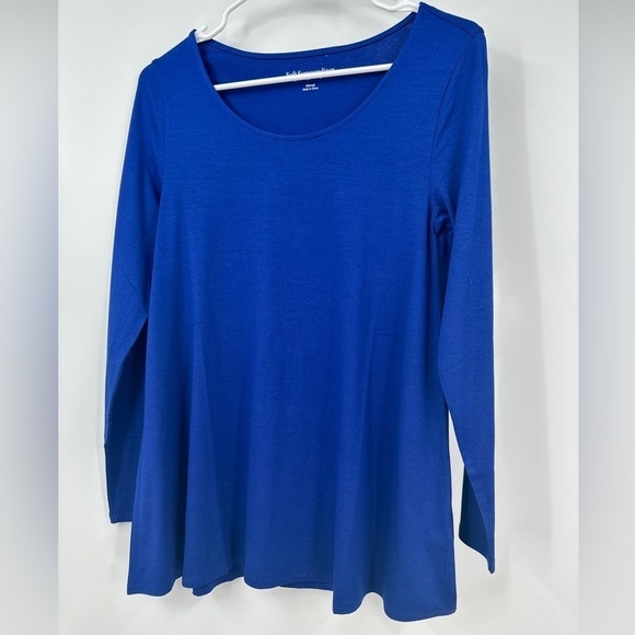Soft Surroundings Blouse XS Long Sleeve Viscose Stretch Top - Picture 1 of 3
